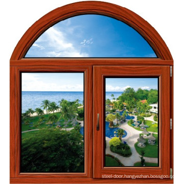 Factory prices wooden color half circle  window